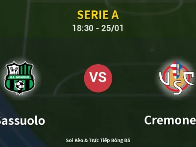 Kết Quả: Sassuolo 1-0 Cremonese – Highlight & Bàn Thắng | Serie A