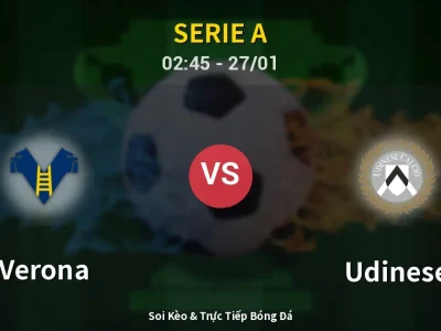 Kết Quả: Verona 1-3 Udinese – Highlight & Bàn Thắng | Serie A