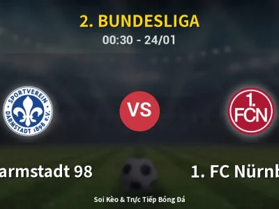 Kết Quả: SV Darmstadt 98 2-0 1. FC Nürnberg – Highlight & Bàn Thắng | 2. Bundesliga