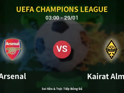 Kết Quả: Arsenal 3-2 Kairat Almaty – Highlight & Bàn Thắng | UEFA Champions League