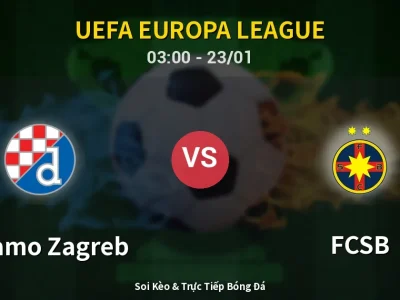 Kết Quả: Dinamo Zagreb 4-1 FCSB – Highlight & Bàn Thắng | UEFA Europa League