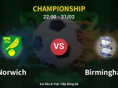 🔴 Trực Tiếp: Norwich 0-2 Birmingham – Link Xem Championship (Full HD)