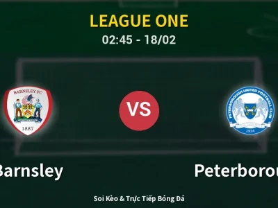 Kết Quả: Barnsley 2-1 Peterborough – Highlight & Bàn Thắng | League One