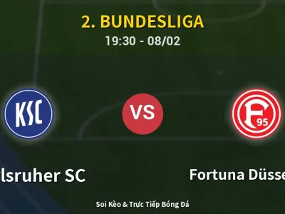 Kết Quả: Karlsruher SC 1-1 Fortuna Düsseldorf – Highlight & Bàn Thắng | 2. Bundesliga