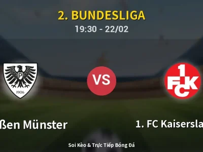 Soi Kèo Preußen Münster vs 1. FC Kaiserslautern – 19:30 22/02 | Nhận Định, Dự Đoán Tỷ Số