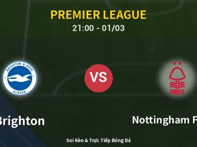 🔴 Trực Tiếp: Brighton 2-1 Nottingham Forest – Link Xem Premier League (Full HD)