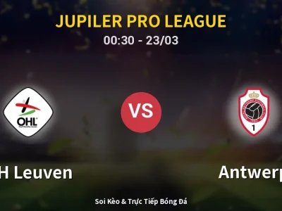 Kết Quả: OH Leuven 1-0 Antwerp – Highlight & Bàn Thắng | Jupiler Pro League