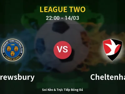 🔴 Trực Tiếp: Shrewsbury 0-0 Cheltenham – Link Xem League Two (Full HD)