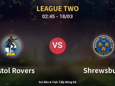 Kết Quả: Bristol Rovers 1-0 Shrewsbury – Highlight & Bàn Thắng | League Two