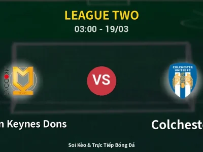 Kết Quả: Milton Keynes Dons 1-0 Colchester – Highlight & Bàn Thắng | League Two