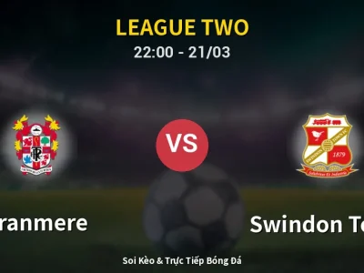 Soi Kèo Tranmere vs Swindon Town – 22:00 21/03 | Nhận Định, Dự Đoán Tỷ Số