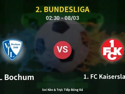 Kết Quả: VfL Bochum 3-2 1. FC Kaiserslautern – Highlight & Bàn Thắng | 2. Bundesliga