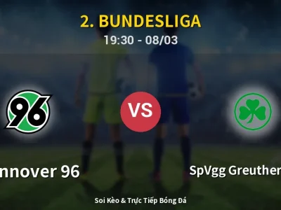 🔴 Trực Tiếp: Hannover 96 1-2 SpVgg Greuther Fürth – Link Xem 2. Bundesliga (Full HD)