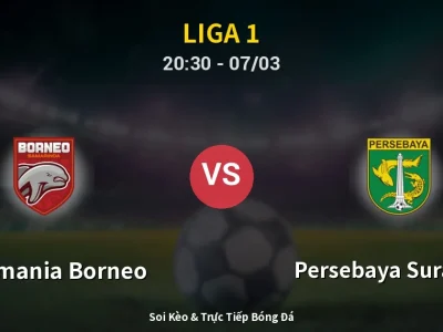 🔴 Trực Tiếp: Pusamania Borneo 1-0 Persebaya Surabaya – Link Xem Liga 1 (Full HD)