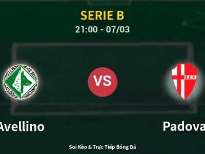 🔴 Trực Tiếp: Avellino 0-0 Padova – Link Xem Serie B (Full HD)