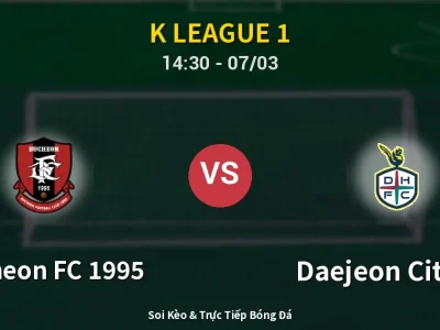 Kết Quả: Bucheon FC 1995 1-1 Daejeon Citizen – Highlight & Bàn Thắng | K League 1
