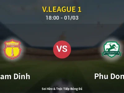 Kết Quả: Nam Dinh 3-2 Phu Dong – Highlight & Bàn Thắng | V.League 1