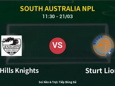Soi Kèo Para Hills Knights vs Sturt Lions – 11:30 21/03 | Nhận Định, Dự Đoán Tỷ Số