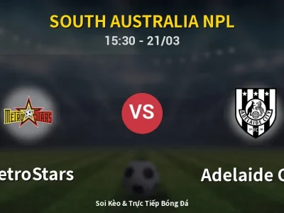 Soi Kèo MetroStars vs Adelaide City – 15:30 21/03 | Nhận Định, Dự Đoán Tỷ Số
