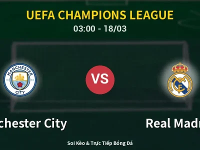 Soi Kèo Manchester City vs Real Madrid – 03:00 18/03 | Nhận Định, Dự Đoán Tỷ Số