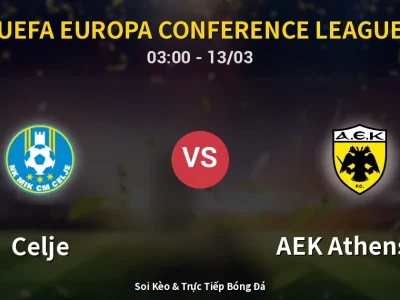 Kết Quả: Celje 0-4 AEK Athens FC – Highlight & Bàn Thắng | UEFA Europa Conference League