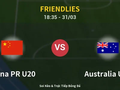 Kết Quả: China PR U20 2-4 Australia U20 – Highlight & Bàn Thắng | Friendlies