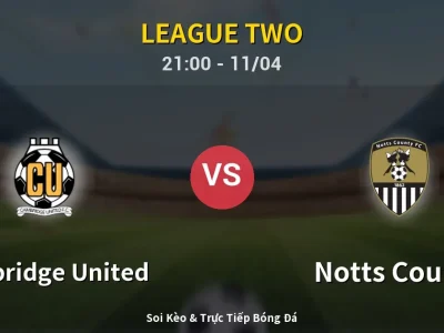 Soi Kèo Cambridge United vs Notts County – 21:00 11/04 | Nhận Định, Dự Đoán Tỷ Số