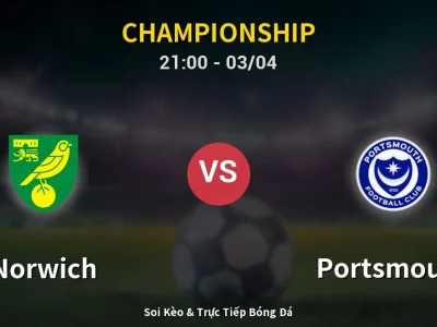 🔴 Trực Tiếp: Norwich 1-0 Portsmouth – Link Xem Championship (Full HD)