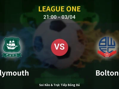 🔴 Trực Tiếp: Plymouth 1-2 Bolton – Link Xem League One (Full HD)