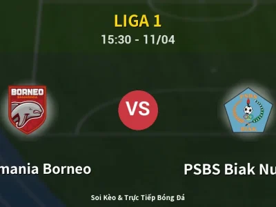 Soi Kèo Pusamania Borneo vs PSBS Biak Numfor – 15:30 11/04 | Nhận Định, Dự Đoán Tỷ Số