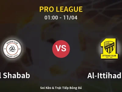 Soi Kèo Al Shabab vs Al-Ittihad FC – 01:00 11/04 | Nhận Định, Dự Đoán Tỷ Số