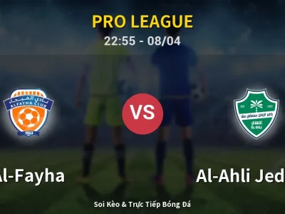 Soi Kèo Al-Fayha vs Al-Ahli Jeddah – 22:55 08/04 | Nhận Định, Dự Đoán Tỷ Số