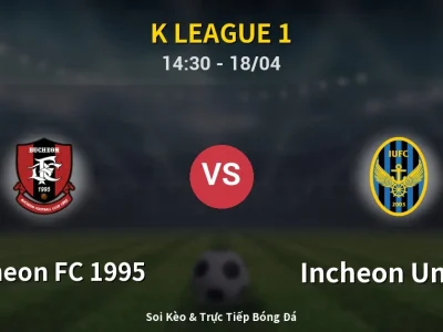 Soi Kèo Bucheon FC 1995 vs Incheon United – 14:30 18/04 | Nhận Định, Dự Đoán Tỷ Số