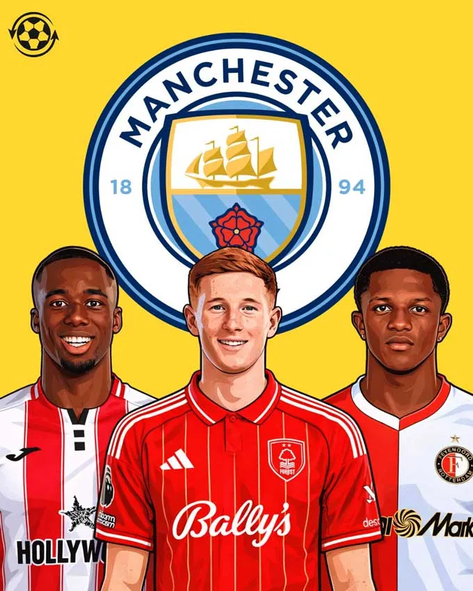 3 thương vụ mà Man City muốn mang về để giữ chân Pep (trái sang) Kayode, Anderson và Read