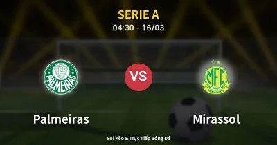 Palmeiras vs Mirassol 16/03
